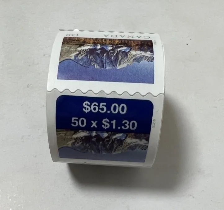 

Canadian discount First class Stamps Post For Mail Mailling Supplies Canada 50 of Roll