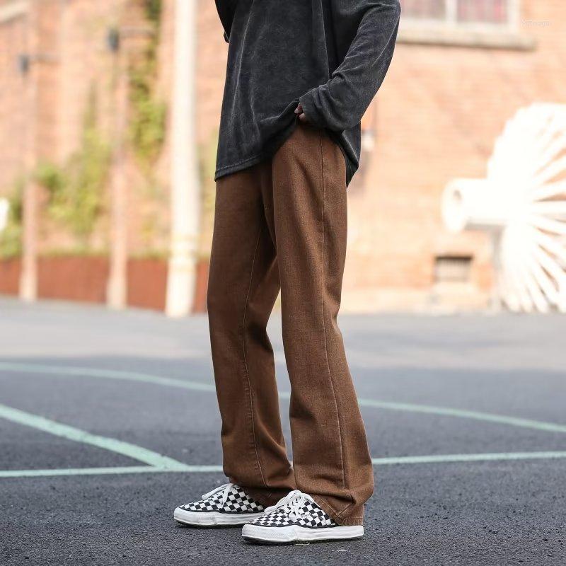 

Men' Jeans Men' Fashion Korean Japan Style Baggy Jenas 2023 Arrivlas Men Chic High Waist Youthful Denim Wide Leg Trousers, Black