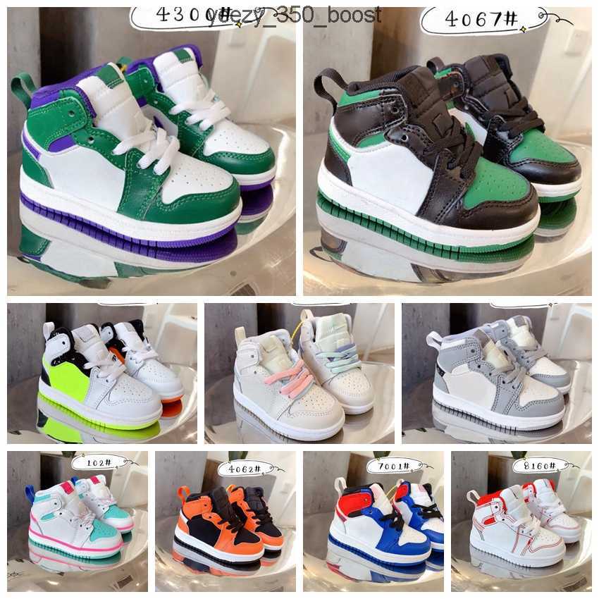 

2022 infant designer Kids shoes J 1s Pine Green Red Oreo Jumpman Multicolor Basketball toddler sneakers Shoes Yellow Infants big Boy Girl 7N39, Blue