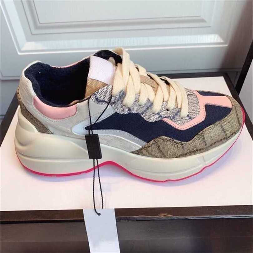 

Thick soled Casual shoes women Travel leather lace-up sneaker 100% cowhide fashion lady designer Running Trainers men Letters platform gym sneakers Large size 3, Yellow + orange