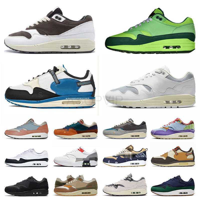 

designer shoes Ts x Fragment 1 87 Running Shoes Mens Womens Oregon Duck Patta Waves White Baroque Brown Kasina Won Ang Ironstone Dirty Denim Sports sandal, B36 white black 40-45