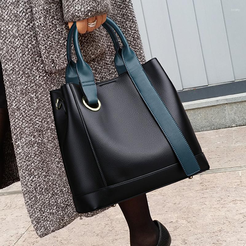

Evening Bags 2023 High Quality Genuine Leather Handbags Fashion Shoulder Messenger Large Capacity Casual Totes, Black