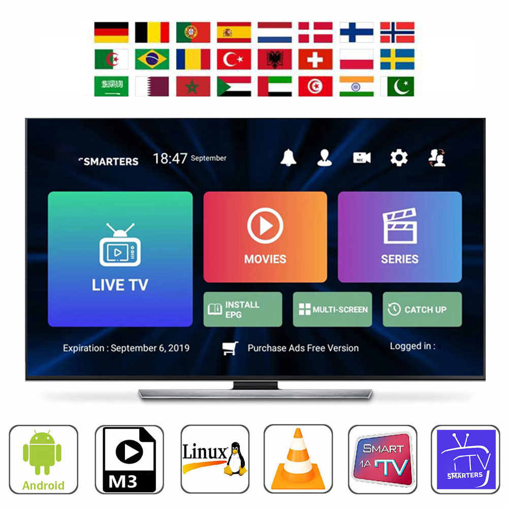 

Program Europe 10000Live Smaters Tv Parts M 3 U Android Smart US France Canada Film de protection 1 Year Ott Xciptv Mega