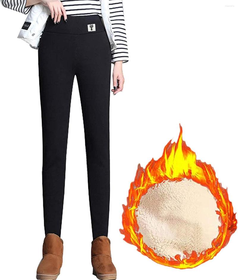 

Women's Pants Winter Sherpa Fleece Lined Leggings For Women High Waist Stretchy Thick Cashmere Plush Warm Thermal
