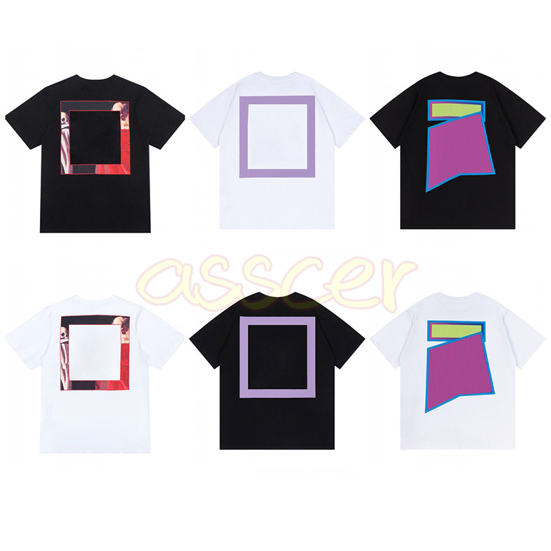 

Men Womens Summer New T Shirt Offs Fashion Mens Geometric Printing T Shirts Unisex Casual Short Sleeve Tops Size S-XL, No.02