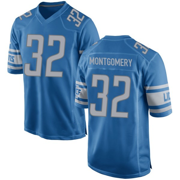 

32 David Montgomery Football Jerseys Alternate Blue White Men Women Youth, As