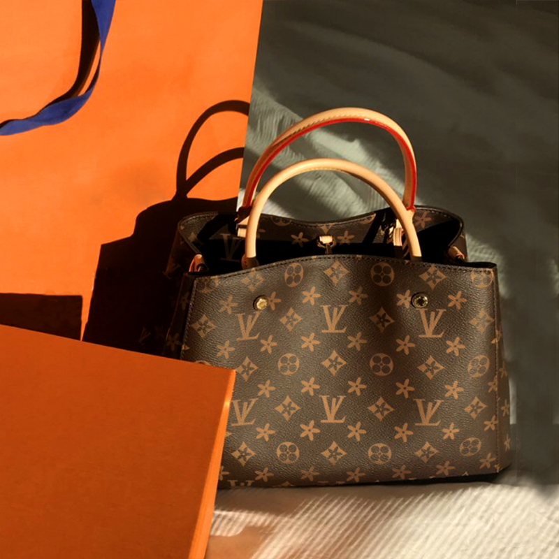 

M41055 Fashion Handbags Women PU Leather montaignes bb Handbag Shoulder Bags Brand letter louise viuton Messenger Bag Purse Designers Tote Ladies Satchel Bag, Brown