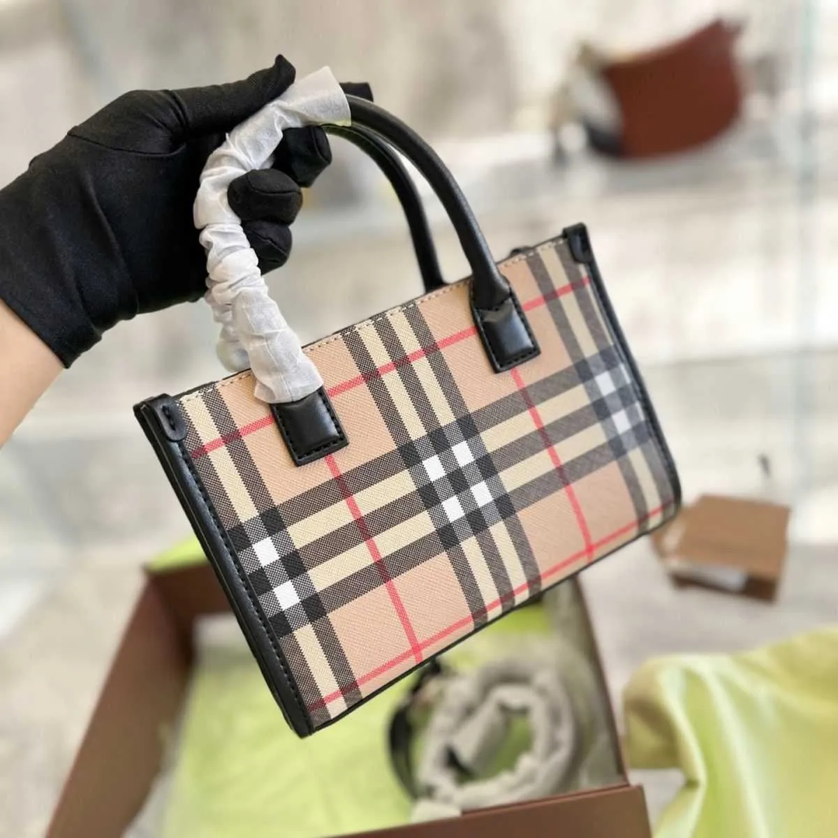 

Designer Luxury Bags For Women High Quality Brown Crossbody Handbags Vintage Leather Wallet Paris Plaid The Totes Bag Fashion Purses 11QI