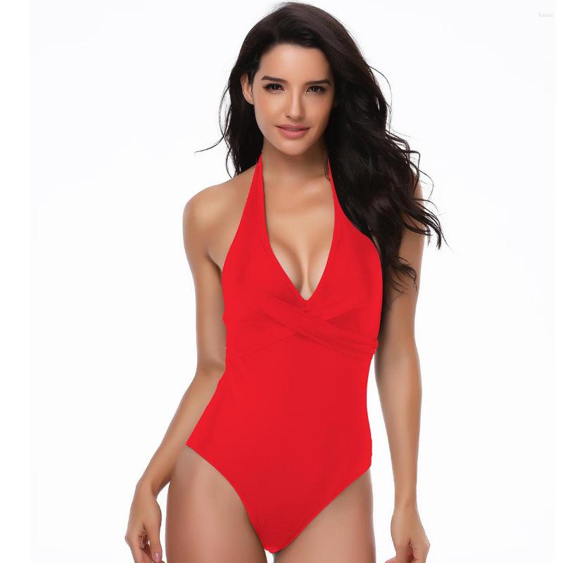 

Women' Swimwear European And American Bikini Sexy Jumpsuit Girl, Beige