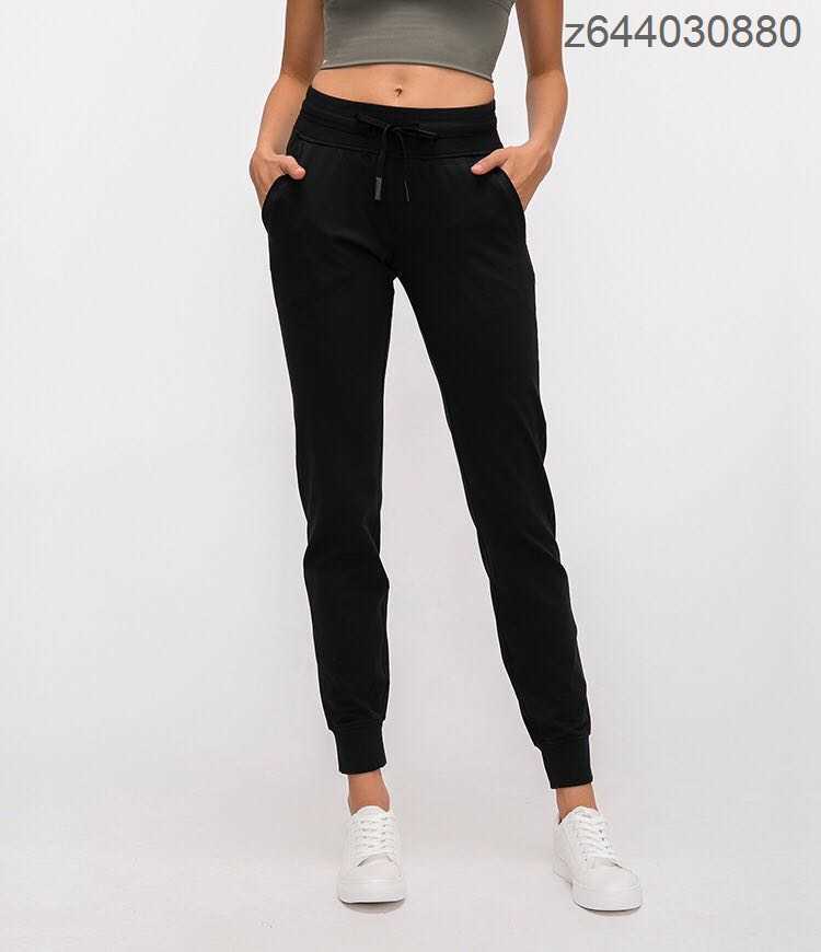 

Spandex Yoga Jogger Pants Hot Push Up Sports Women Fitness Tights with Pocket Femme High Waist Legins Joga Naked Workout Ready to Lu 19069 QJWQ, Dark gray