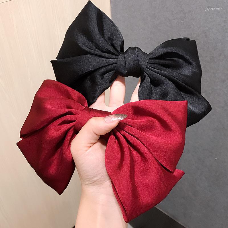 

Headpieces Oversized Wedding Bow Hairpin Sweet Girl Dish Hair Duckbill Clip Fashion Super Fairy Back Head Party Holiday Headwear