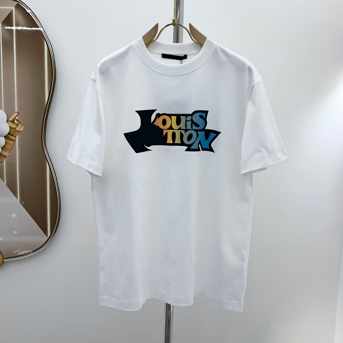 

Fashion Designer Mens T Shirt Womens Letter Print Short Sleeve Round Neck Cotton Tees Polo Size S-XXL