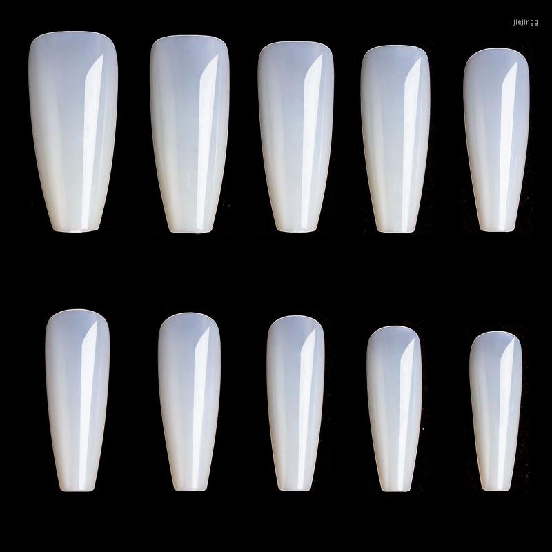 

False Nails Coffin Shaped Nail Tips Ballets For Art DIY Home Drop, Transparent