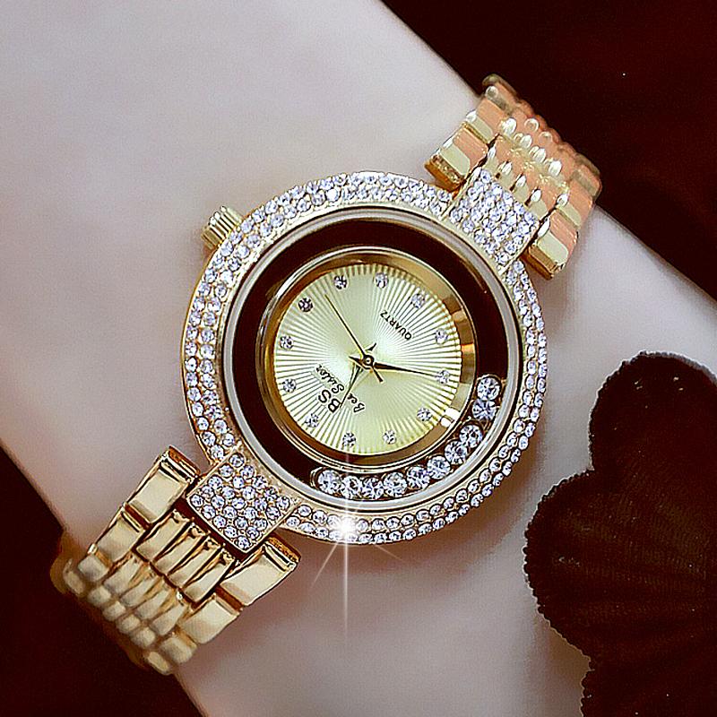 

Wristwatches Elegant Gold Diamond Women Watch Famous Luxury Brands Women's Quartz Wrist Watches Golden For Relogio Feminino 2023Wristwat