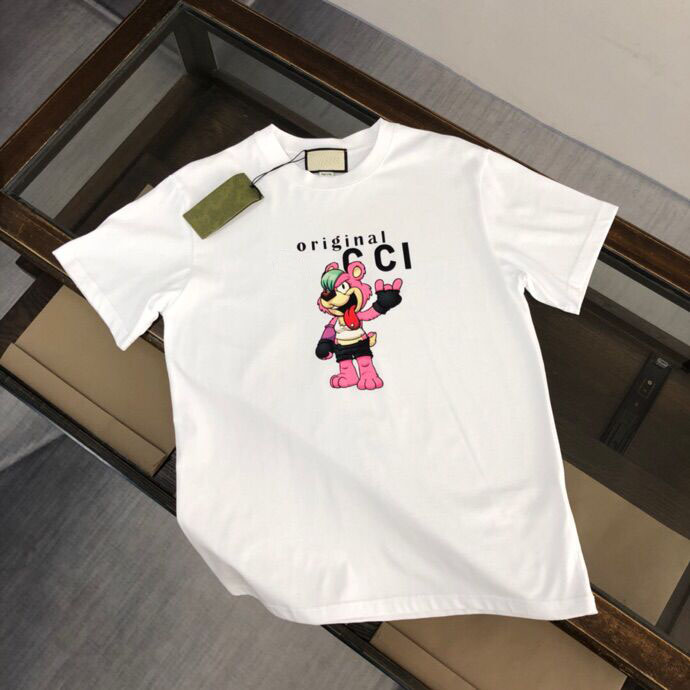 

2023ss spring and summer T shirt pure cotton fabric OS version round neck short-sleeved women's men's high-quality men's T shirt casual Size S-XL j93s74, White