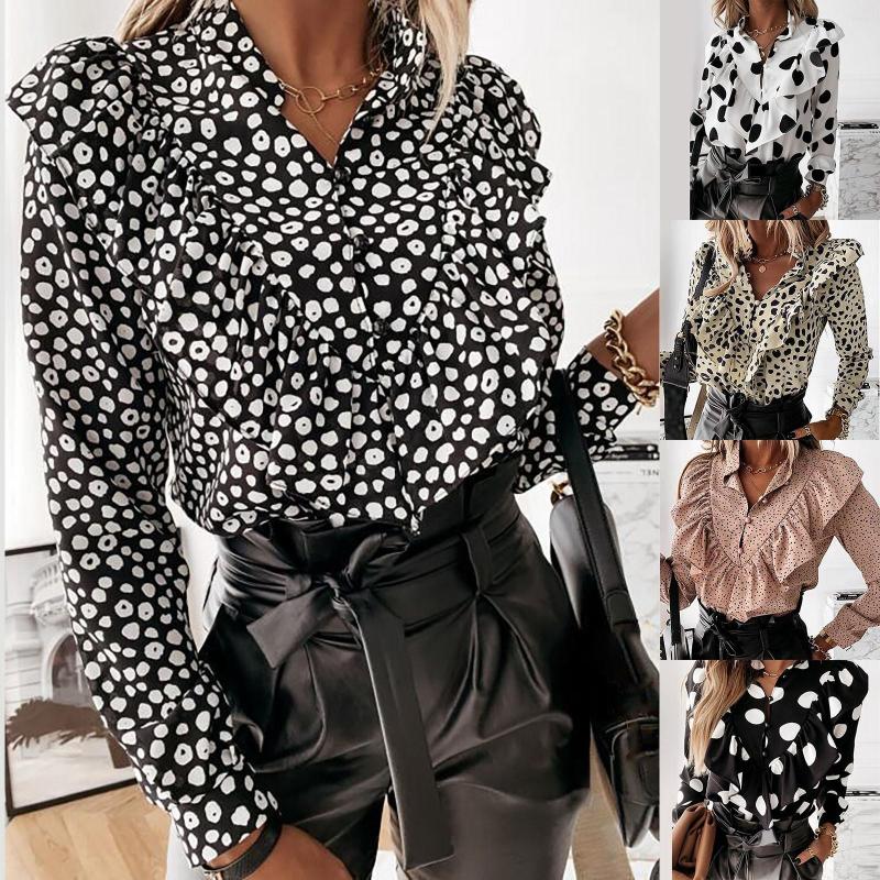 

Women's Blouses Women's Summer Loose Chiffon Blouse Mesh Long Sleeve Casual Round Neck Peplum Tops, Black