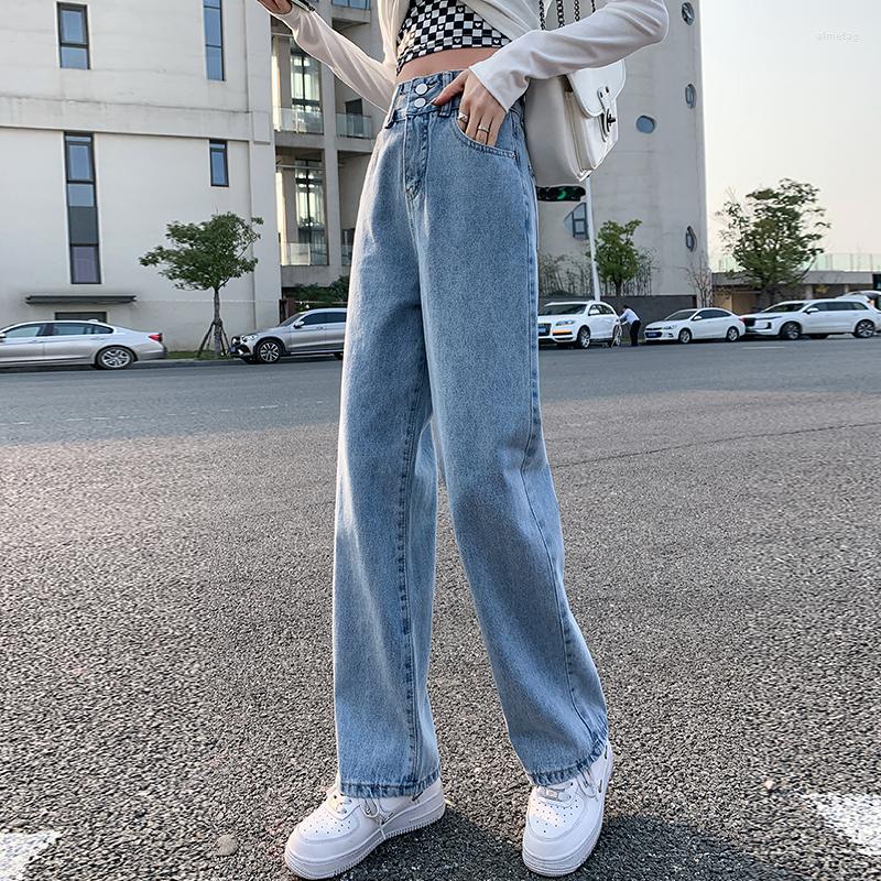 

Women's Jeans Women Elastic Wide Leg Loose Pants High Waist Casual Boot Cut Femme Pantalon 2023 Trousers Large Size Straight, Light blue