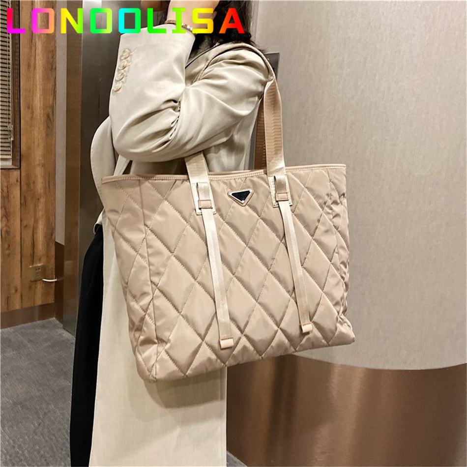 

Evening Bags Brand Designer Women's Tote Bags Autumn Winter Lady Shoulder Bag High Quality Nylon Handbags Large Capacity Shopper Bag 230316, Black