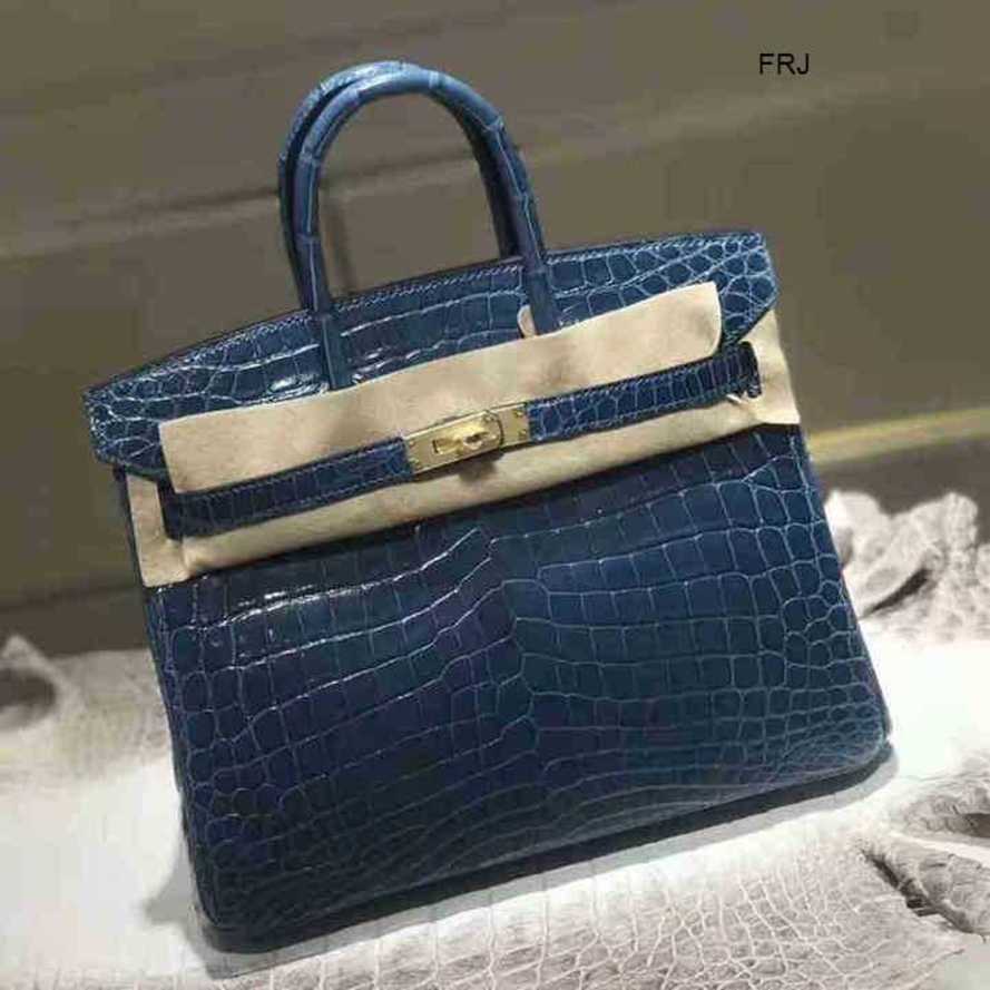 

Designer Bags Birkin Handbags Herms Crocodile Bag Leather Womens Fashion Cowhide Commuter Versatile Hand Have LogoTEDF Logo frj