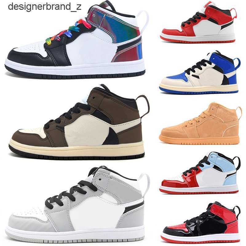 

2023 1s Jumpman 1 Kids Basketball Shoes Toddler Pine Green Game Royal Obsidian Chicago Bred Athletic Sneakers Multi-Color Tie-Dye Outdoor MIGL, 10