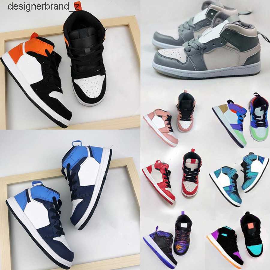 

Top Quality Jumpman Infants 1s Kids Basketball Shoes J1 Game Royal Scotts Obsidian Chicago Bred Sneakers Mid Multi-color Tie-dye Chrildren I1XE