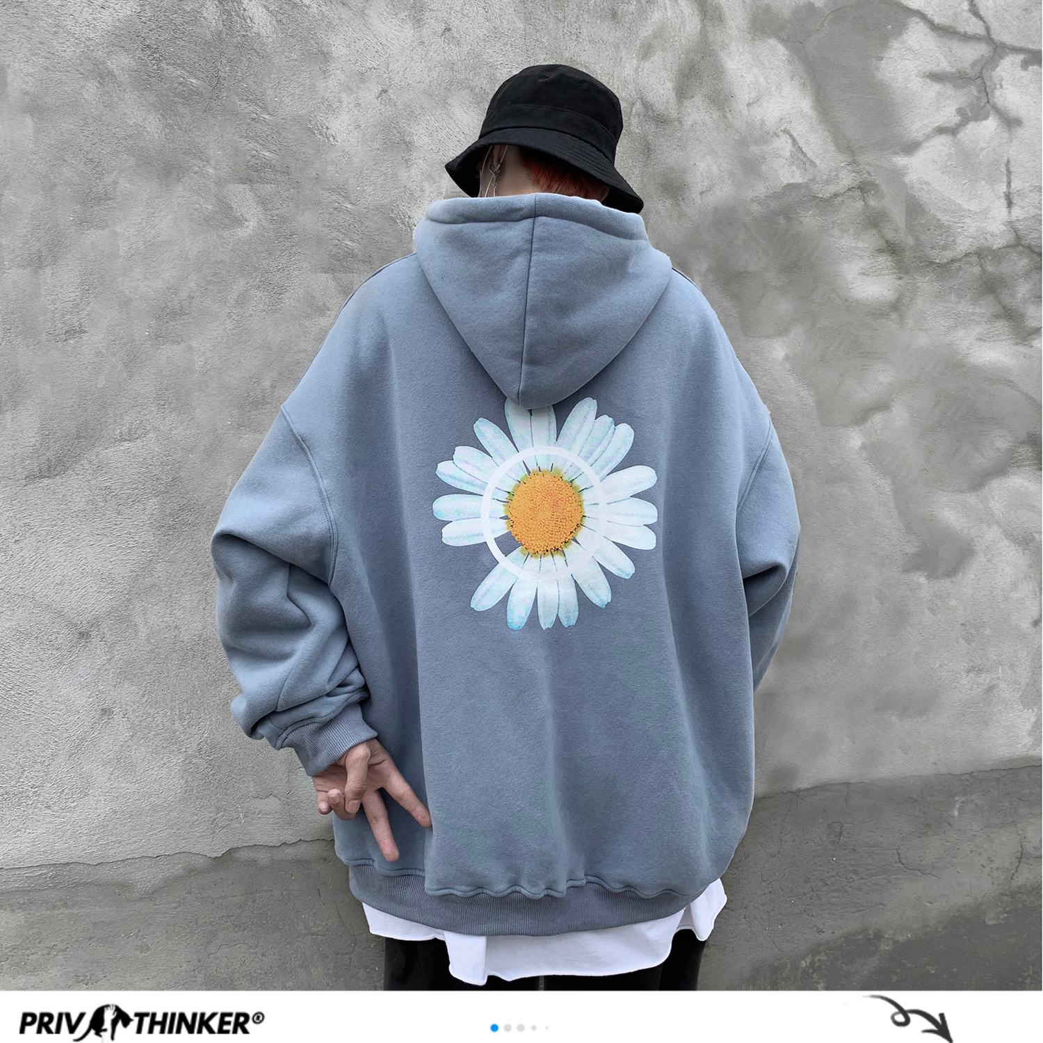 

Mens Hoodies Sweatshirts Privathinker Men 2023 Winter Loose Hooded Sweatshirts Mens Harajuku Thicken Warm Coat Hoodies Male Oversize Pullovers Sweatshirt 230316, White