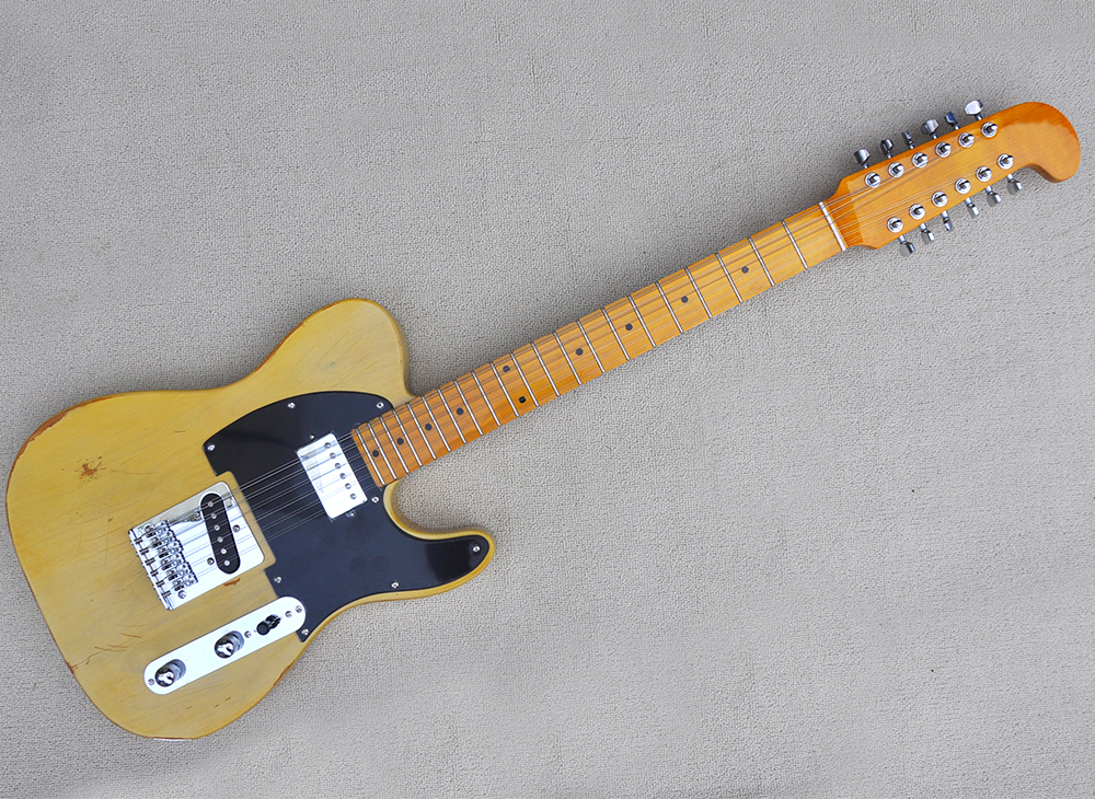 

12 strings RElic Electric Guitar with 21 Frets Maple Fretboard Can be Customized