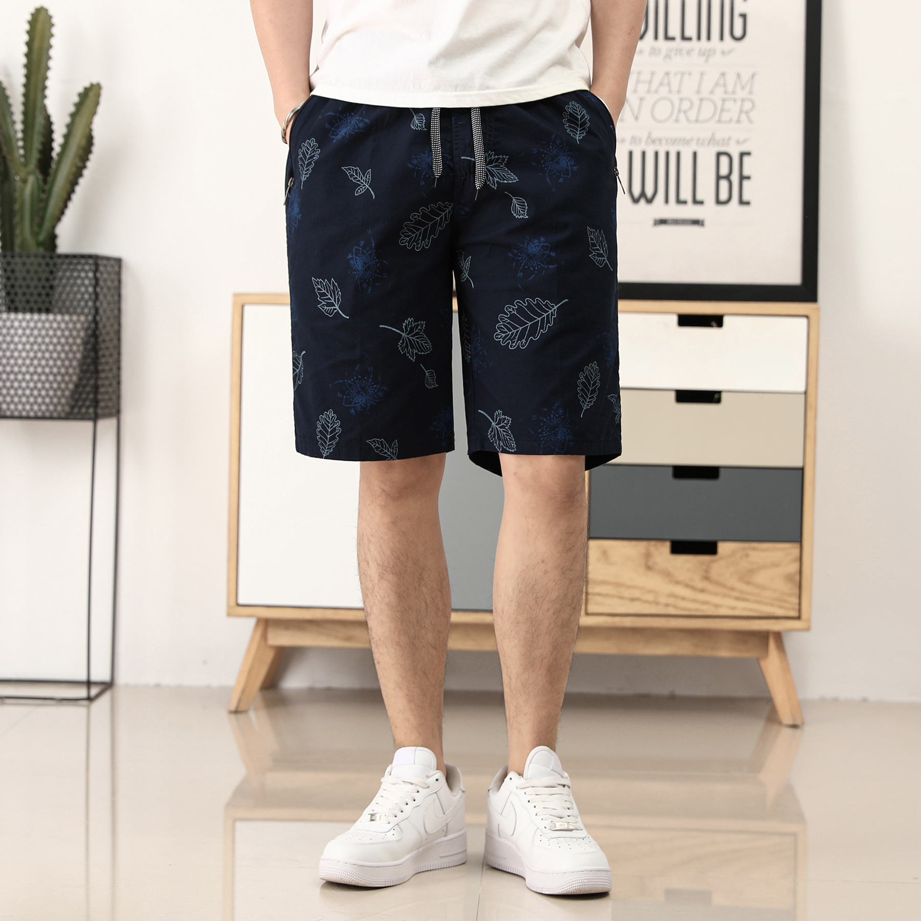 

Men's Shorts Cotton Shorts Men'S Five-Piece Pants New Summer Work Clothes Shorts Sports Casual Shorts Men, 6601 dark blue