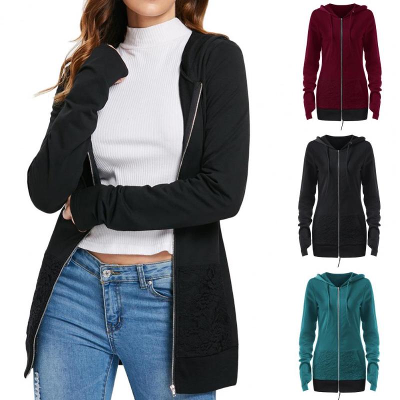 

Women' Jackets Zip Up Hoodies Women Coat Bandage Lace Back Long Sleeved Hooded Sweatshirts Slim Jacket Coats Gothic Sudaderas Mujer, Green
