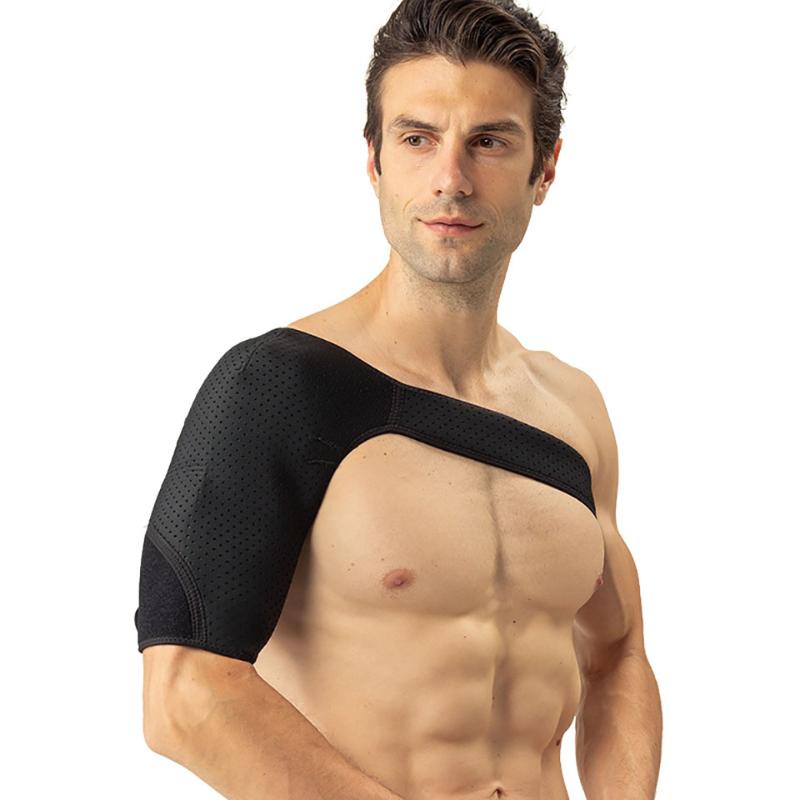 

Back Support GOBYGO Fitness Shoulder Guard Adjustable Breathable Wicking Basketball Weightlifting Exercise Prevention Gear, 01