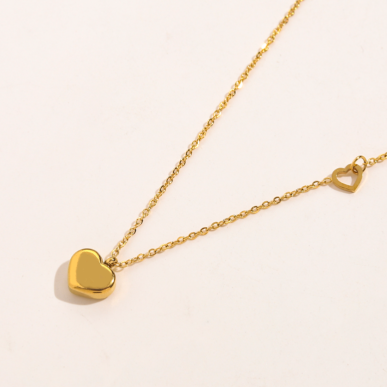 

New Designer Women Necklaces Choker Chain 18K Gold Plated Stainless Steel Necklaces Heart Pendant Wedding Jewelry Accessories ZG1656