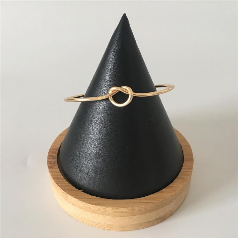 

Bangle Open Charm Cuff Bangles & Bracelets For Women Simple Triangle Bamboo Heart Knot Leaf Arrow Pulseras Tiny Jewelry