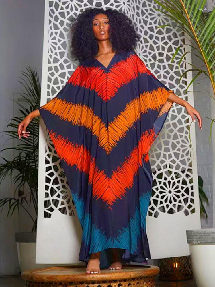

Women's Swimwear Beach Kaftans For Women Geometric Printed Swimsuit Cover Ups Plus Size Maxi Dresses Summer Seaside Beachwear Bathing Suits, Red beach kaftans