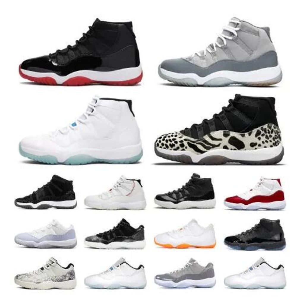 

11 Low IE Basketball Shoes For Men Women Trainers Classic 11s Black Cement Bred Referee Cobalt Space Jam Outdoor Sneakers Size 40-46, Color 7