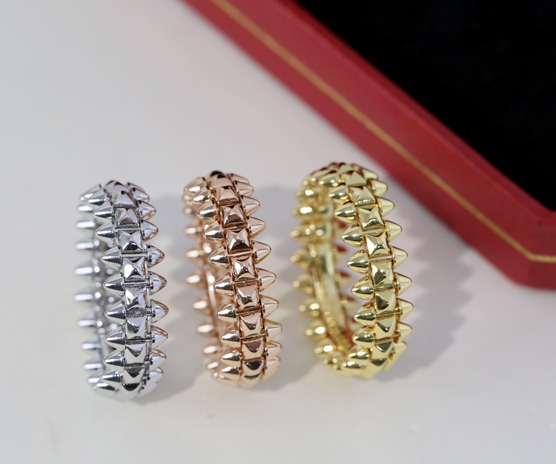 

Designers Ring Rivets Rings For Women Bullet Head New Fashion Top Level Jewellery 3 Colours Silver And Gold Plated Casual Party Beach