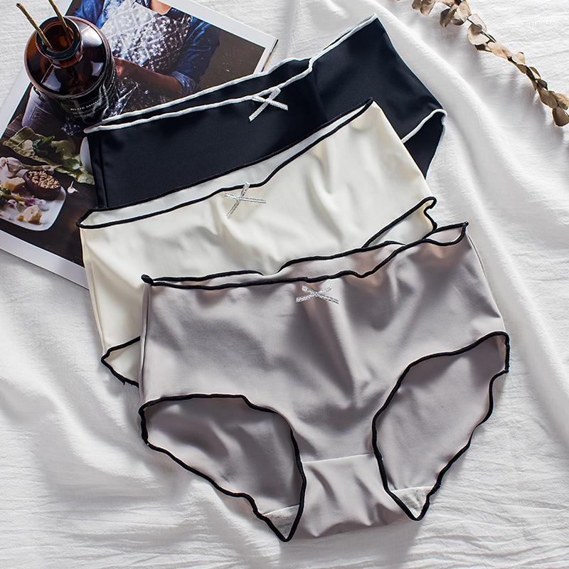 

Women's Panties Large Ice Silk Underwear Women Sexy Cotton Crotch Cloth Mid-Waist Hip Lifting Body Shaping Girl Triangle Ladies, Grey