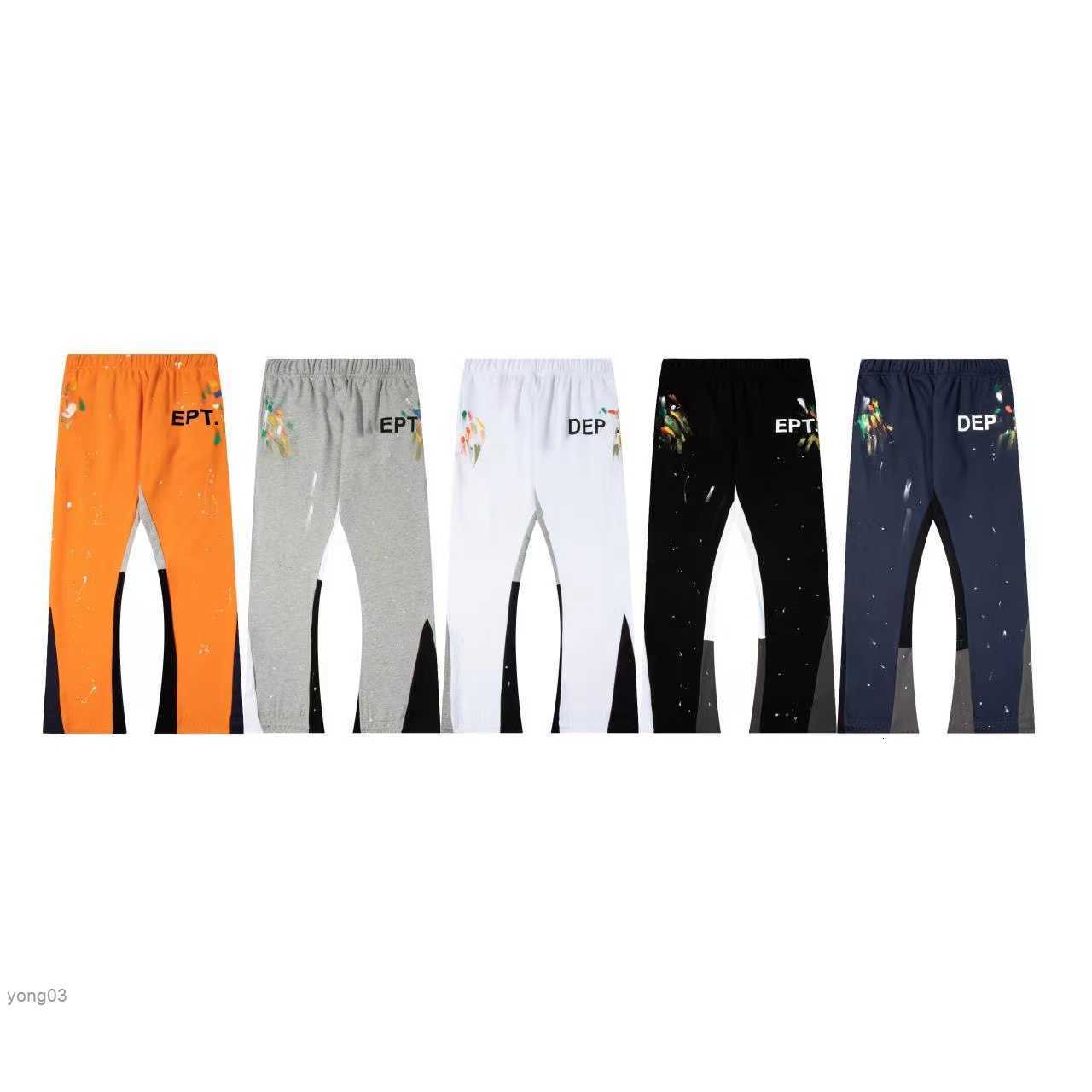 

Men' Pants Galleries Dept Designer Sweatpants Sports Painted Flare Sweat Pant Fashion Splicing Hand-painted Printed Kukvz6x0, Gray g18