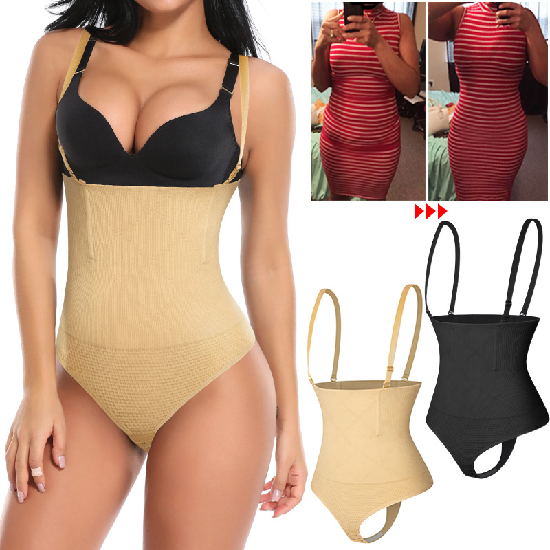 

Women' Shapers High Waist Thong Panty Shaper Tummy Slim Body Shaper G-String Panties Shapewear Women Butt Lifter Slimming Sheath Underwear 230316, Beige