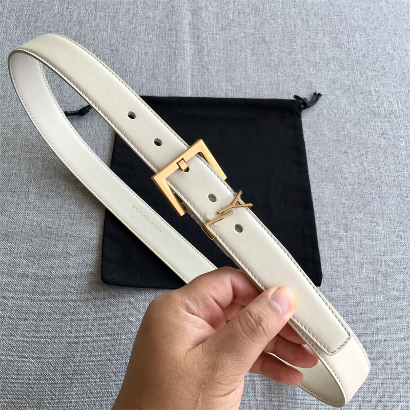 

Luxury Brand Belts For Fashion Women Designer Genuine Leather 2.0cm Width Waistband Classic Standard Belt Letter Buckle Unisex Cintura, Black