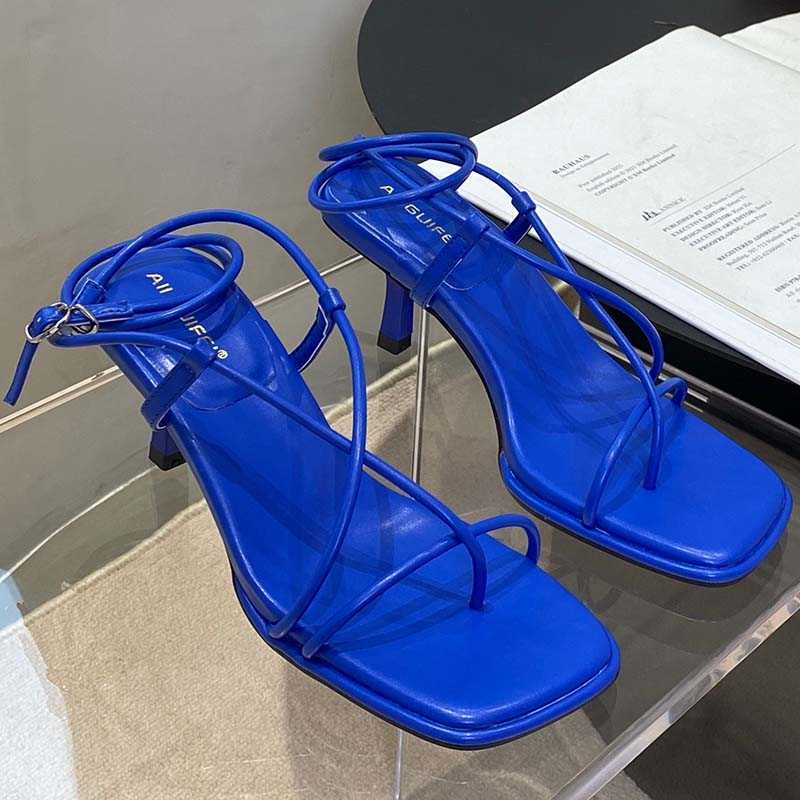 

Sexy Ladies Thin High Heels Sandals Party Female Casual Slides Slippers Flip Flops Cross Tied Fashion Pumps Shoes Women 0316, White