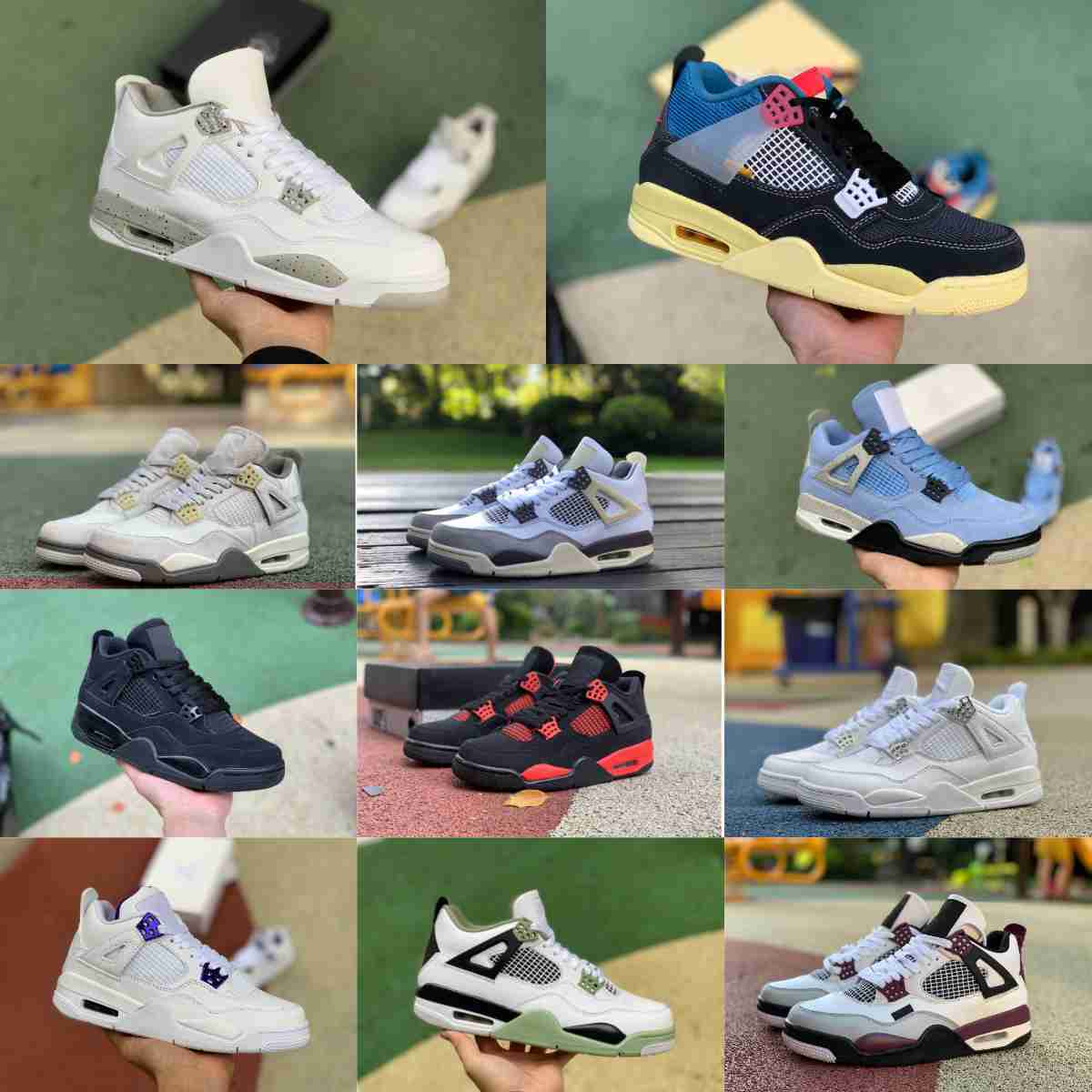 

White Jumpman Oreo 4 4s Basketball Shoes Mens Women Seafoam A Ma Maniere Military Black Cat Canyon OFF NOIR Pure Money Canyon Purple Cool Grey Trainer Sneakers WITH BOX, S89