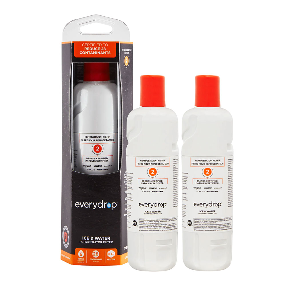 

Everydrop EDR2RXD1 Whirlpool Refrigerator Water Filter 2 replaces P9WB2L (2 Pack)