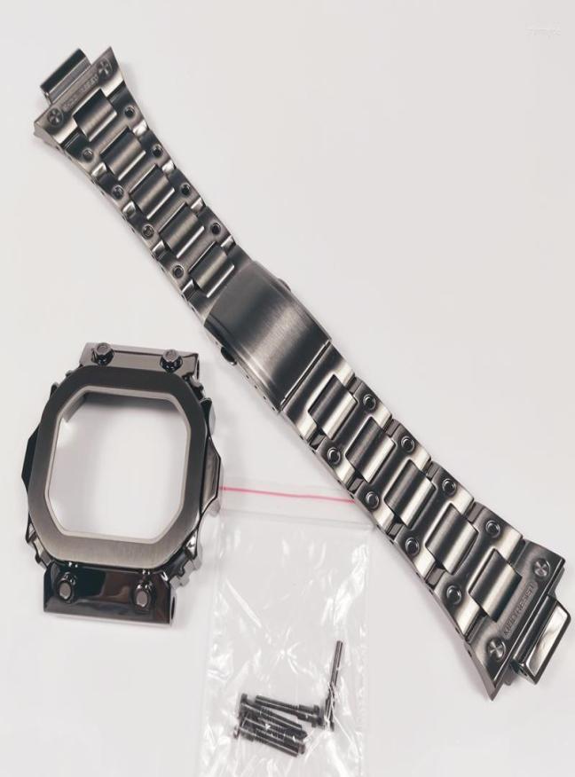 

Watch Bands GX56 Grey Watchbands And Bezel For GX56BB GXW56 Metal Strap Pro Style Case Frame With Tools 316 Stainless Steel4973078