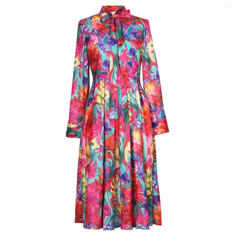 

Casual Dresses 2023 Autumn Fashion Bow Long Sleeve Temperament Senior Festive Mid-length Dress Special Offer Skirt, Multi