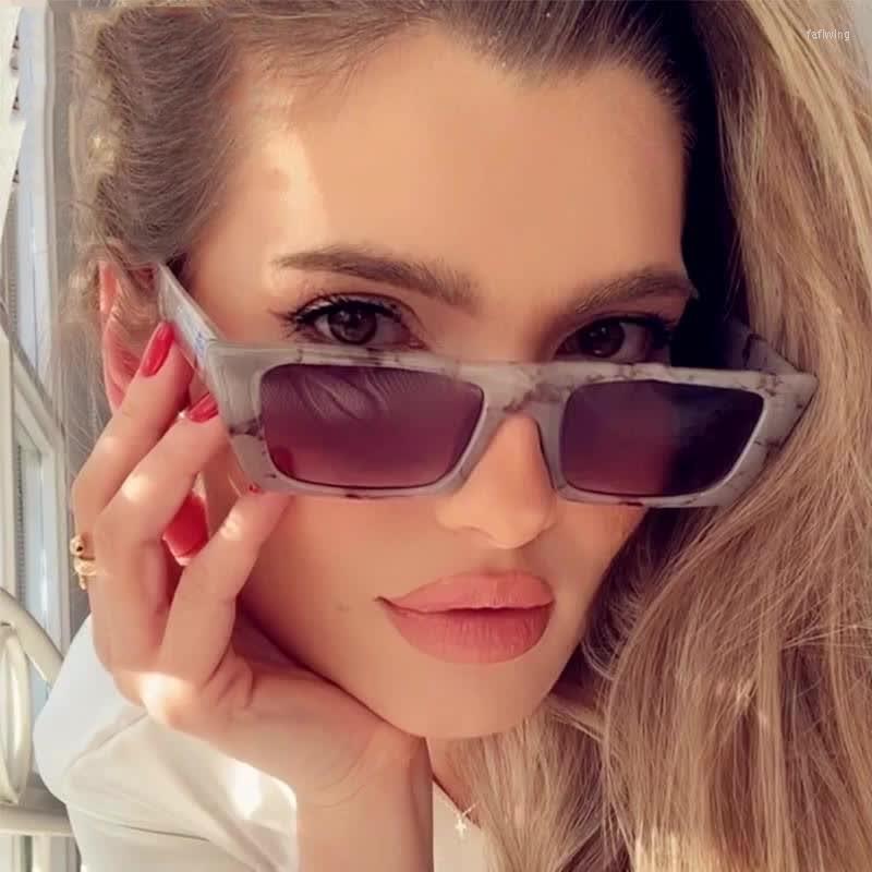 

Sunglasses HKNA 2023 Rectangle Retro Women Glasses Woman/Men Square Eyewear Hip Hop Gafas De Sol Mujer Uv400