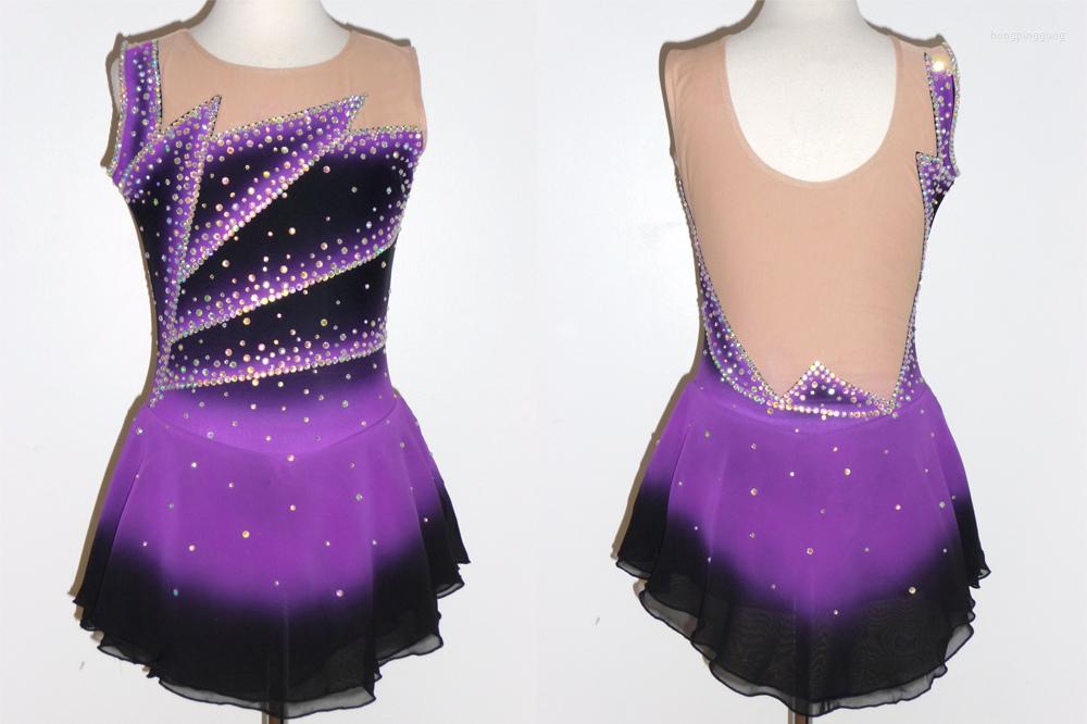 

Stage Wear Dresses For Competition Apparel Suit, Purple