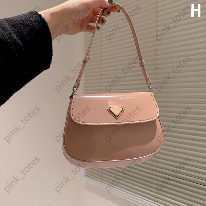 

Womens Cleo Should Bag With Flap Designer Patent Leather Handle Bags Fashion Totes Luxury Brand Handbags Cross Body Tote For Women 8 Colors, Pink
