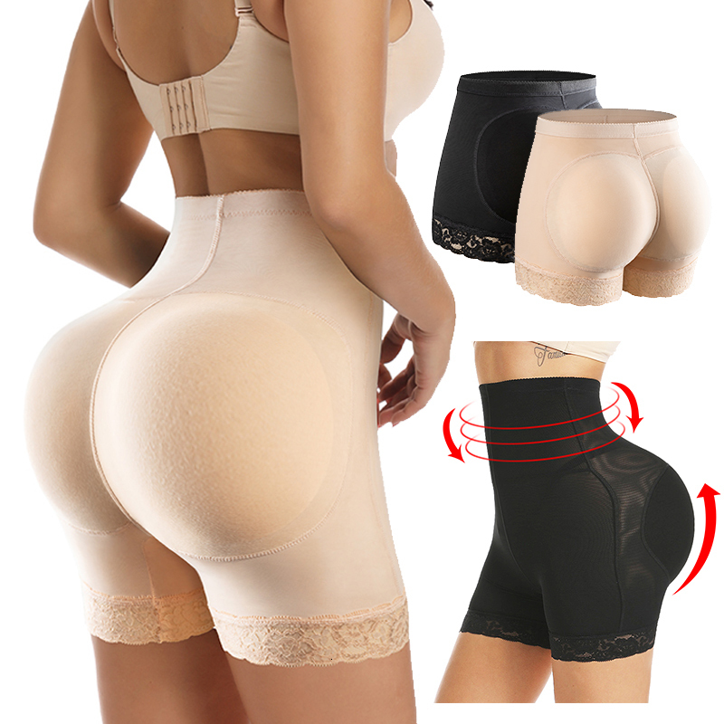 

Women' Shapers Women High Waist Lace Butt Lifter Body Shaper Tummy Control Panties Boyshort Pad Shorts Hip Enhancer Shapewear 230316, Medium waist