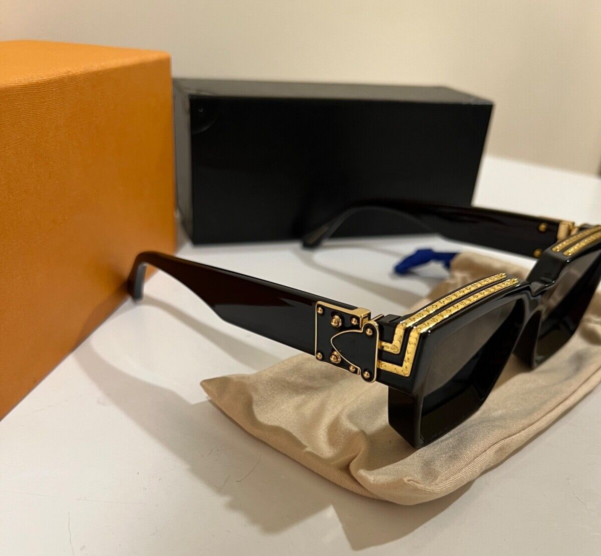 

Luxury MILLIONAIRE Sunglasses for men women full frame Vintage designer Evidence Sunglasses Millionaires Cyclone Shiny Gold Hot sell Gold plated Top