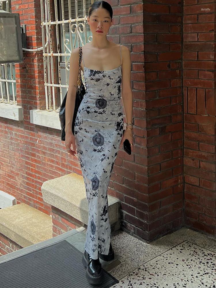 

Casual Dresses Women Spaghetti Strap Dress Summer Angel Baby Print Split Party Bodycon For Beach Nightclub, Grey ew